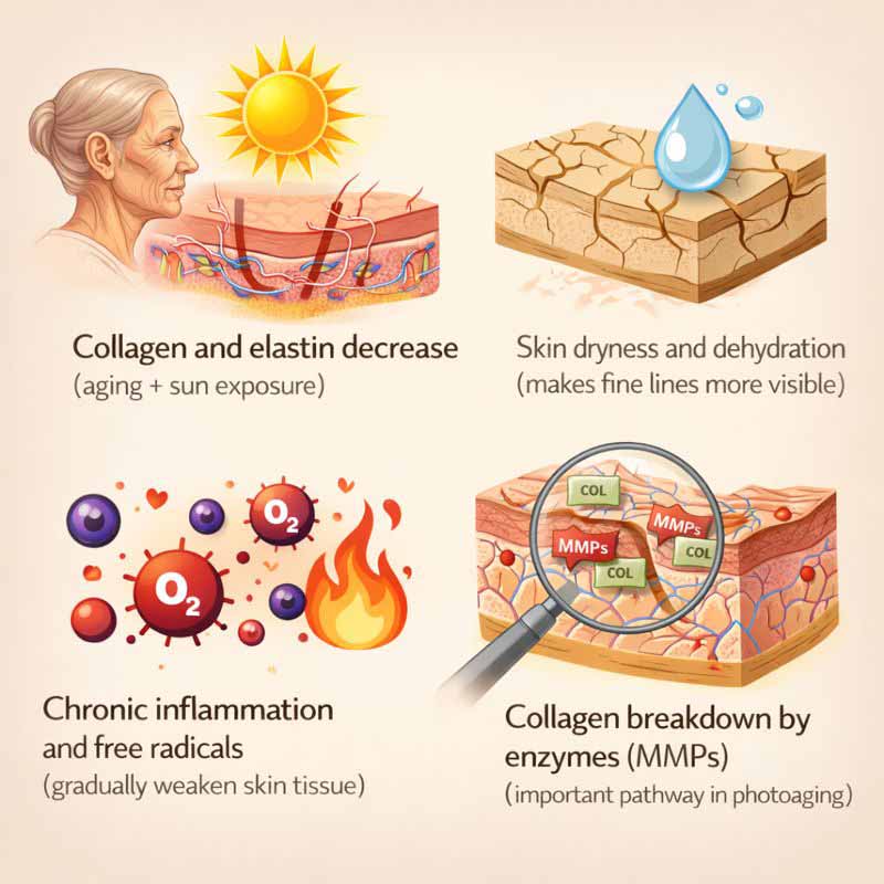 علت ایجاد چین و چروک